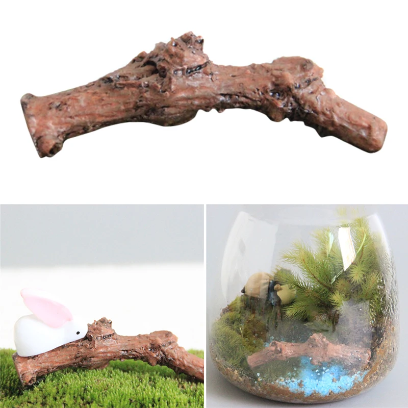 Suculentas de tronco de ramas de árbol secas para decoración de Micro paisaje, accesorios de terrario DIY, Mini Jardín de hadas en miniatura decoración hogar esculturas y figuritas decoración hogar moderno