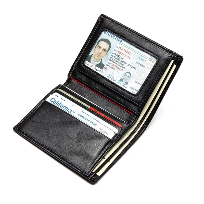 2024 New Customized Fashion Wallet Bussiness Card Holder Carbon Fiber Leather Men Wallet Money Purse ID Card Holder Money Wallet