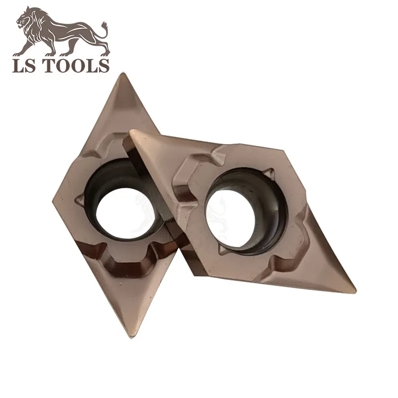 LS TOOLS External Finishing Lathe Turning Tools Carbide Inserts DCGT070204 MF DCGT070202-MF Hard alloy Inserts Blade for metal