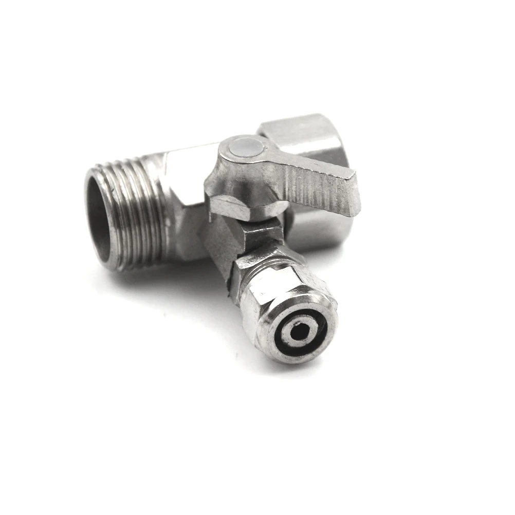 1pcs RO Filtro Depuratore di Acqua di Alimentazione Adattatore 1/2 ''A 3/8'' Valvola a Sfera Rubinetto Rubinetto Sicuro di Nichel di Rame placcatura