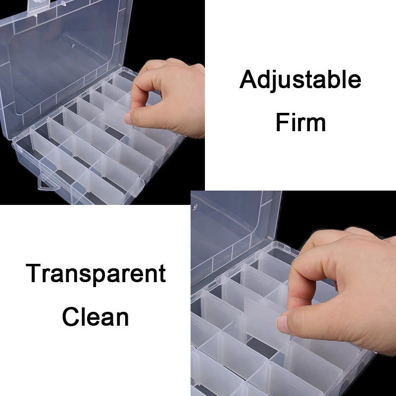 Plastic Jewellery Box with Adjustable Compartments