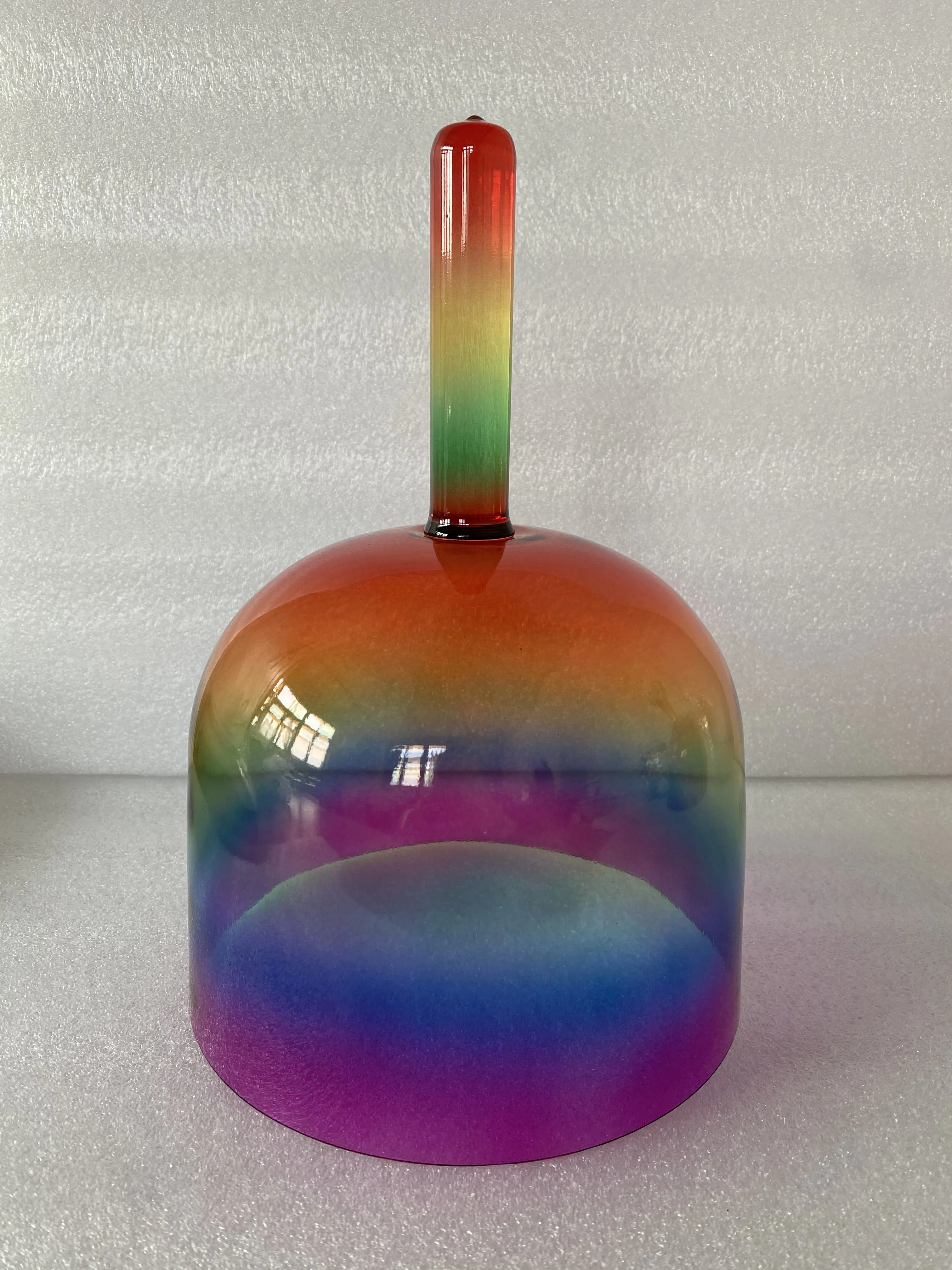 3rd octave  F note perfect pitch Rainbow light color handle bowl 432Hz for Heart chakra sound healing.