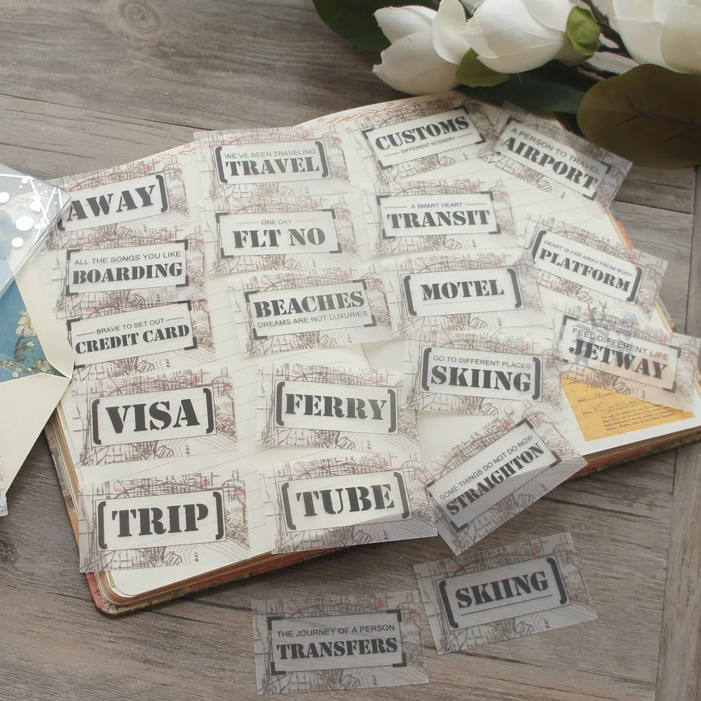 

38pcs Old Time Design Map Tag World Style Paper Sticker Scrapbooking DIY Gift Packing Label Decoration Tag