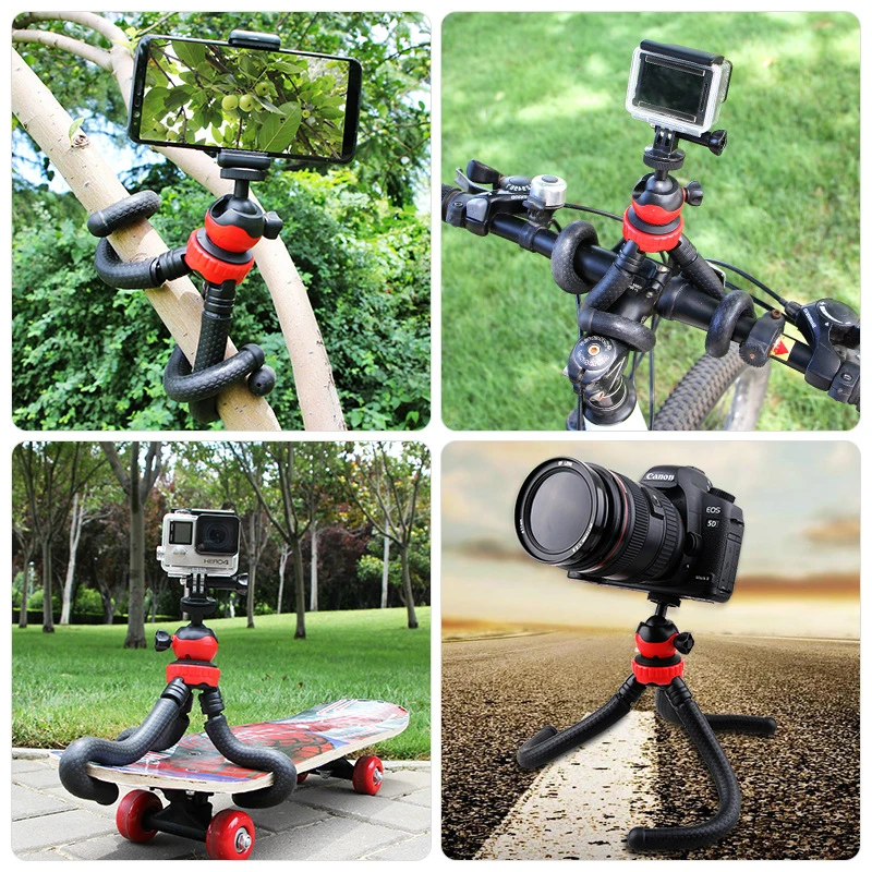 Cell Phone SLR Camera Gopro Octopus Tripod for Youtube Live Sport Outdoor Travel Portable Phone Tripod