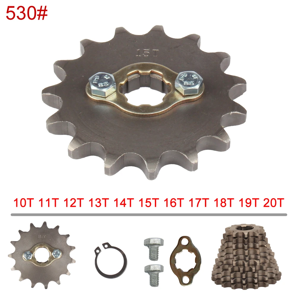530 Łańcuch 20mm 10 11 12 13 14 15 16 17 18 19 20 21 Zęby przednie koła zębatego silnika do motocykla Dirt Bike ATV Quad Buggy o pojemności 200 250 cm3