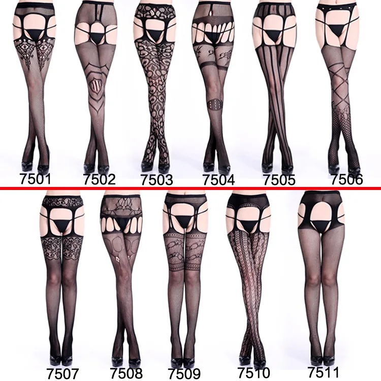 Women's sexy suspenders open-crotch high waist net pantyhose, yarns sexy Garter net hose fishnet panty fishnet tights tt30