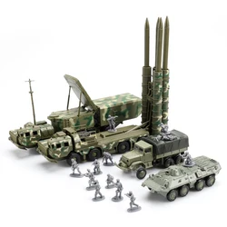 Míssil Radar Veículo Plástico Montado Caminhão Puzzle Building Kit, Modelo de Carro Militar, Presente Do Brinquedo, 1: 72 Rússia, 9K58, S-300, T90MS, T14