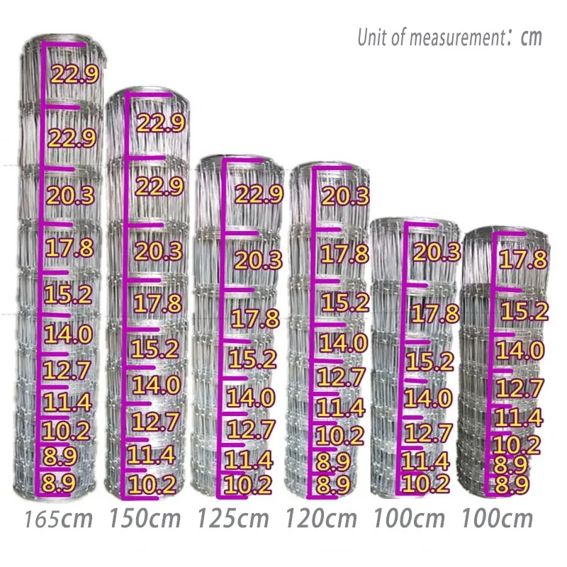 1X50Meters 10-25cm gap livestock Anti Cow Pig Deer Goat Coop Net Animal Husbandry Hinged Joint Field wire stretcher farm Fence