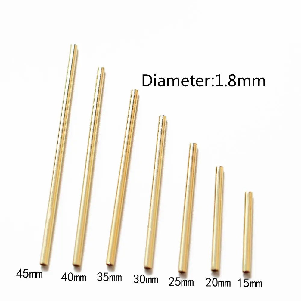 10pcs Hollow Straight Tube DIY Earrings Jewelry Making Tools Findings Basic Components Color Retaining Copper Material