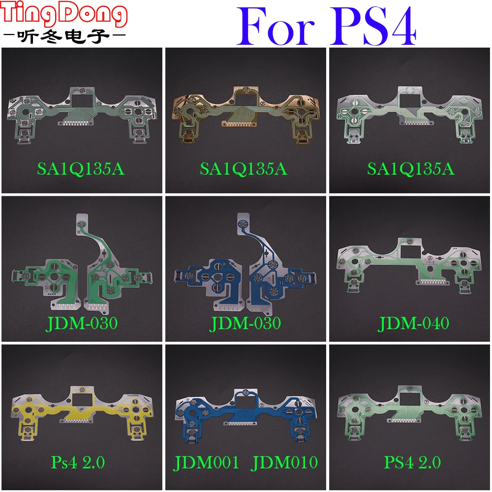 1PCS Buttons Ribbon Circuit Board for PS2 PS5 PS4 Pro Slim JDM-001 JDS 055 050 Controller Conductive Film Keypad Flex Cable