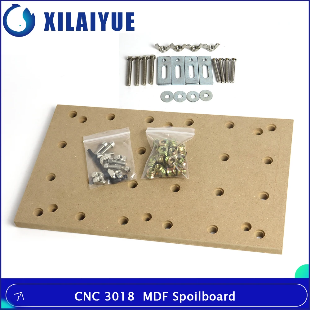 MDF Spoilboard Workbench Protection Board For CNC 3018 Pro Engraver Machine with Pre-installed M6 Holes (6mm) CNC Accessories