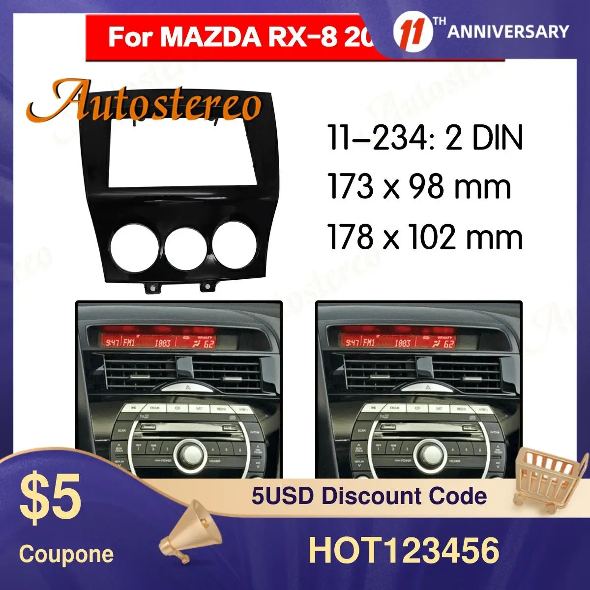 

Frame Panel Top Radio Fascia For Toyota Etios 2011+ Stereo Fascia Dash CD Trim Installation Frame Kit