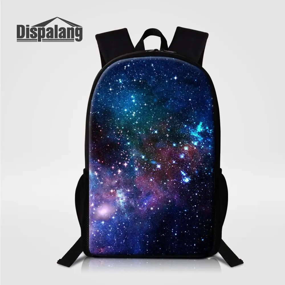 Galaxy Universe Space 3D Print 16 Inch Backpack for Boys and Girls, Custom Design School Bag, Fashion Bookbag
