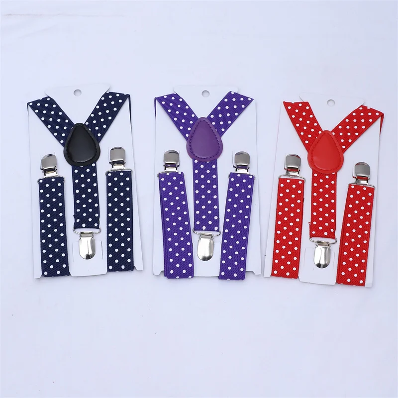 Elastic Baby Boys Girls Suspenders Y Back Clips on Dot Kids Suspender Braces Children Wedding Ring Bear Accessories 2.5*65cm