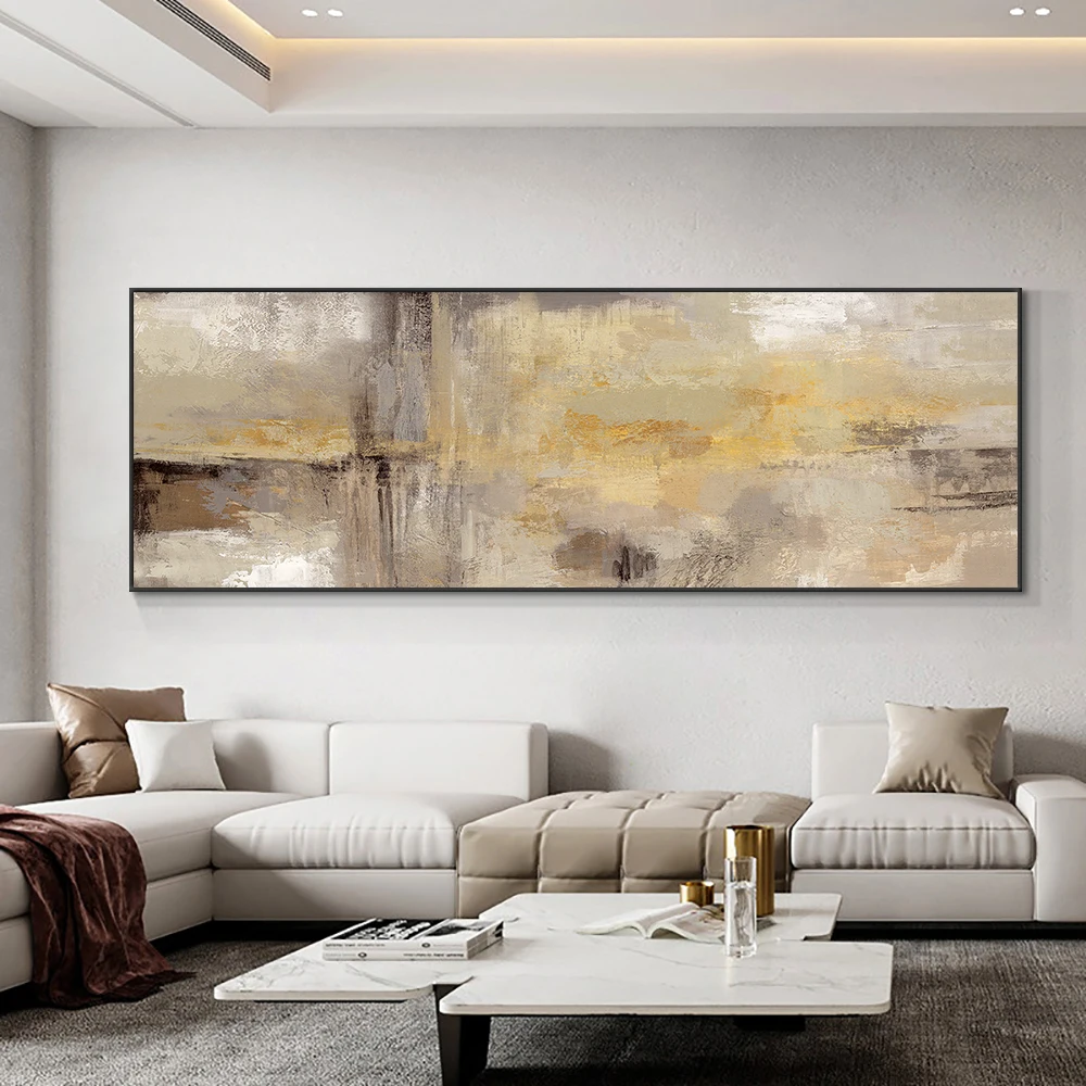 Modern Abstract Oil Painting Poster and Print Landscape Wall Art Original Design Canvas Painting Picture for Living Room Decor