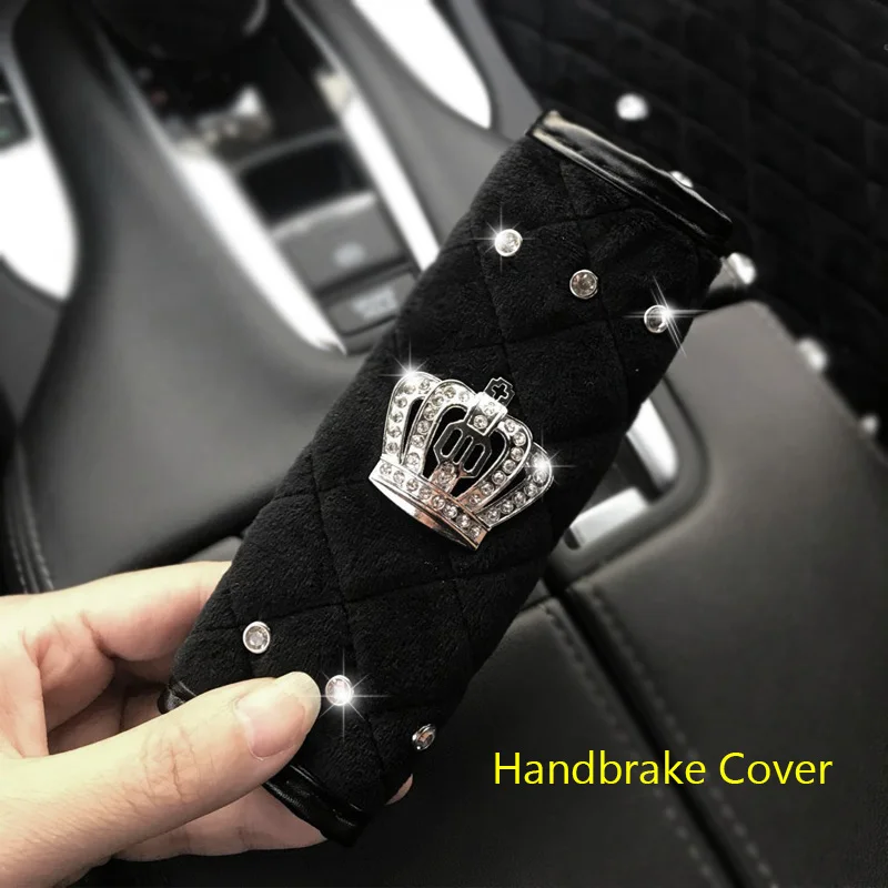 Winter Plush Diamond Crystal Crown Car Steering Wheel Cover Rhinestone Auto Car Steering-Covers Cases Car Interior Accessories