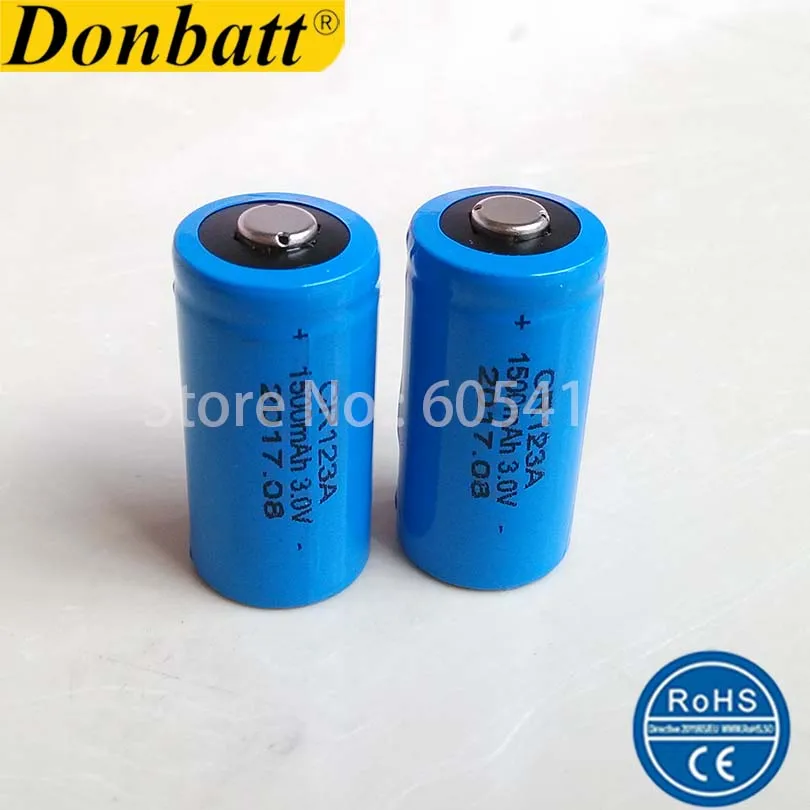 100pcs/lot 3v Lithium battery CR123A CR17345 CR123 DL123A EL123A 1500mAh Non-rechargeable cells