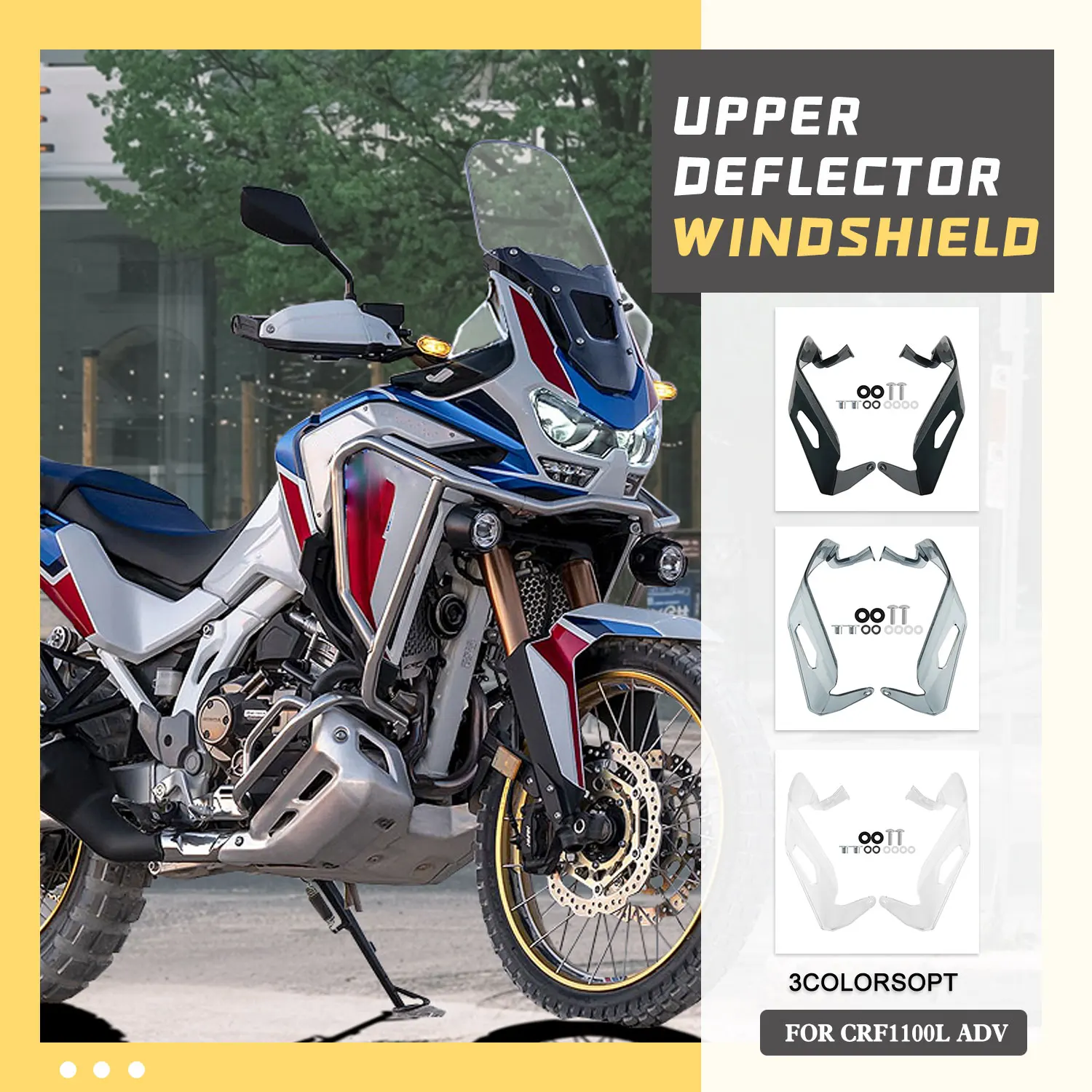 for Honda CRF1100L CRF 1100L ADV 2020-2021 Windshield Side WindScreen Airflow Panel Wind Deflectors Motorcycle Accessories