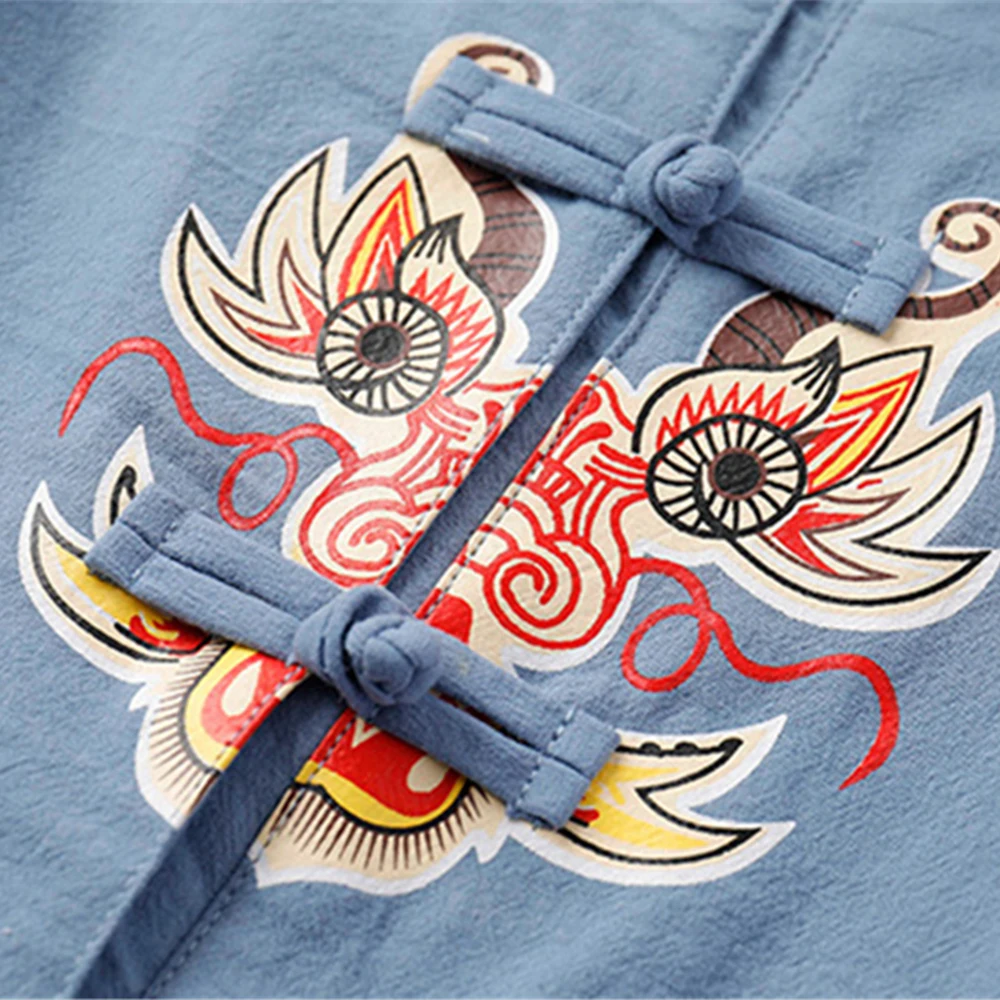 Mudkingdom Boys Girls Outifts Chinese New Year Clothes Kids Costume Tang Jacket Coats and Pants Suit Children Clothing Sets