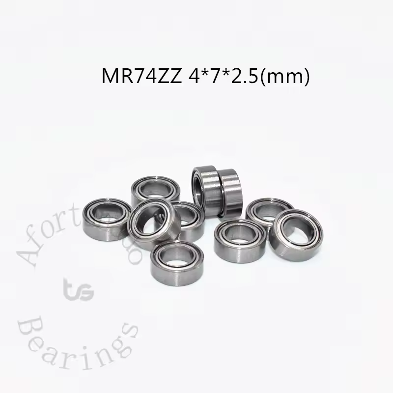 MR74ZZ 4*7*2,5 (мм) 10 шт. Металлические герметичные подшипники малого диаметра из хромированной стали