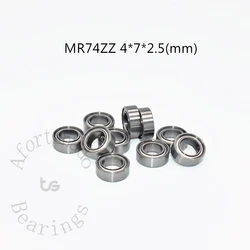 Roulements miniatures scellés en acier chromé, MR74ZZ, 4x7x2.5mm, 10 pièces, livraison gratuite