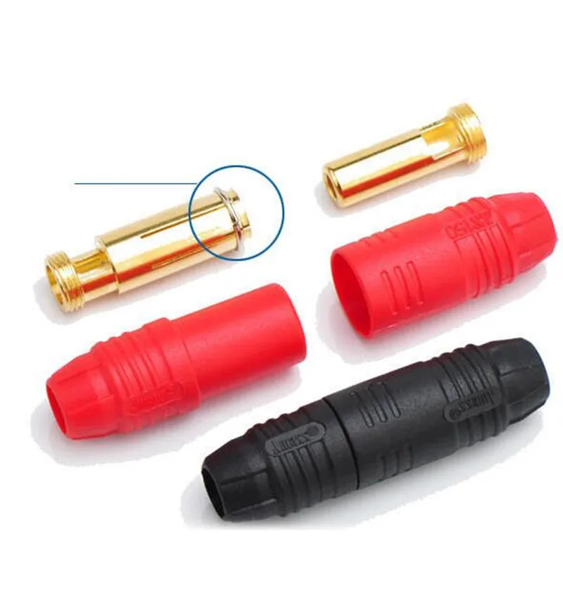 4pcs Amass Connector AS150 Connector Anti Spark Plug AS150 Female and Male Connector Plugs for RC Airplane Multirotor Drone Plug