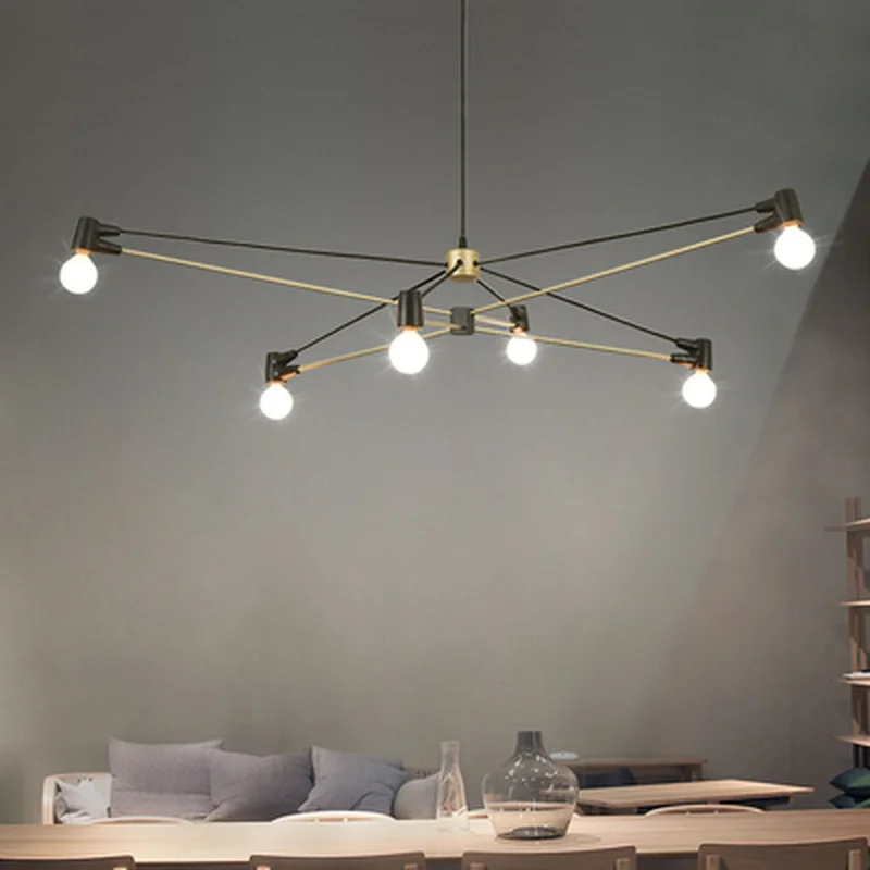 

Post Modern LED Chandelier Lighting Designer Gold/Black Hanging Lights Lights Fixtures for Living Room Kitchen Home Decorations