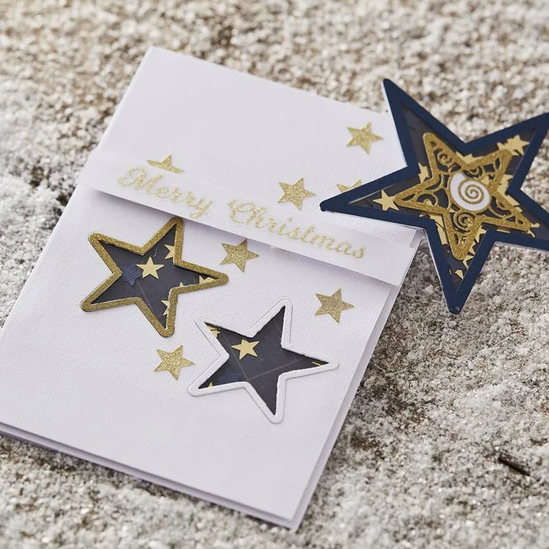 Metalowe matryce do wycinania Waved Star Unikalne wykrojniki Shining Star do tworzenia kartek DIY Scrapbook Decor. Nowe wytłaczane karty rzemieślnicze 2019.