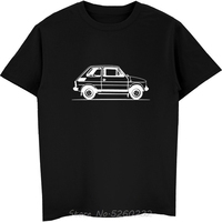 Brand Design Summer New Print Man Cotton Fashion Motorholics Mens Original Sketch Fiat 126 Car T-Shirt Family T Shirts