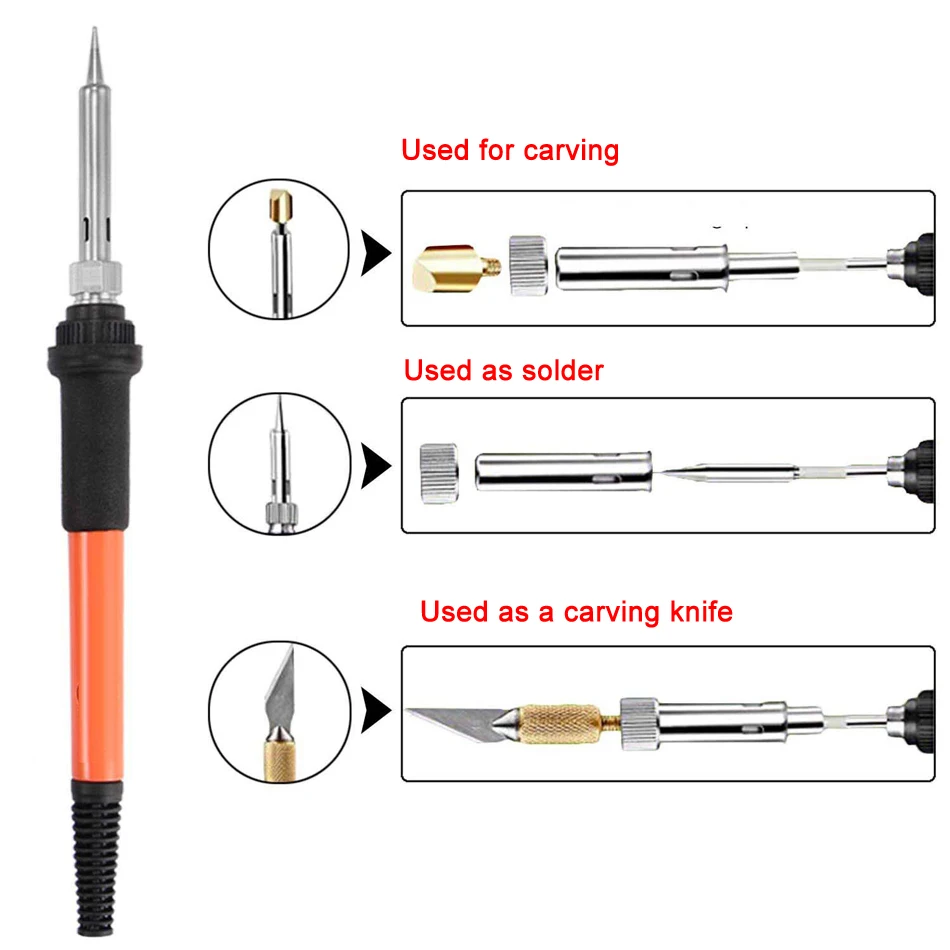 29Pcs 31Pcs 40 PCS/set 220V 60W паяльник Adjustable temperature engraving soldering iron,Carving and painting tool set