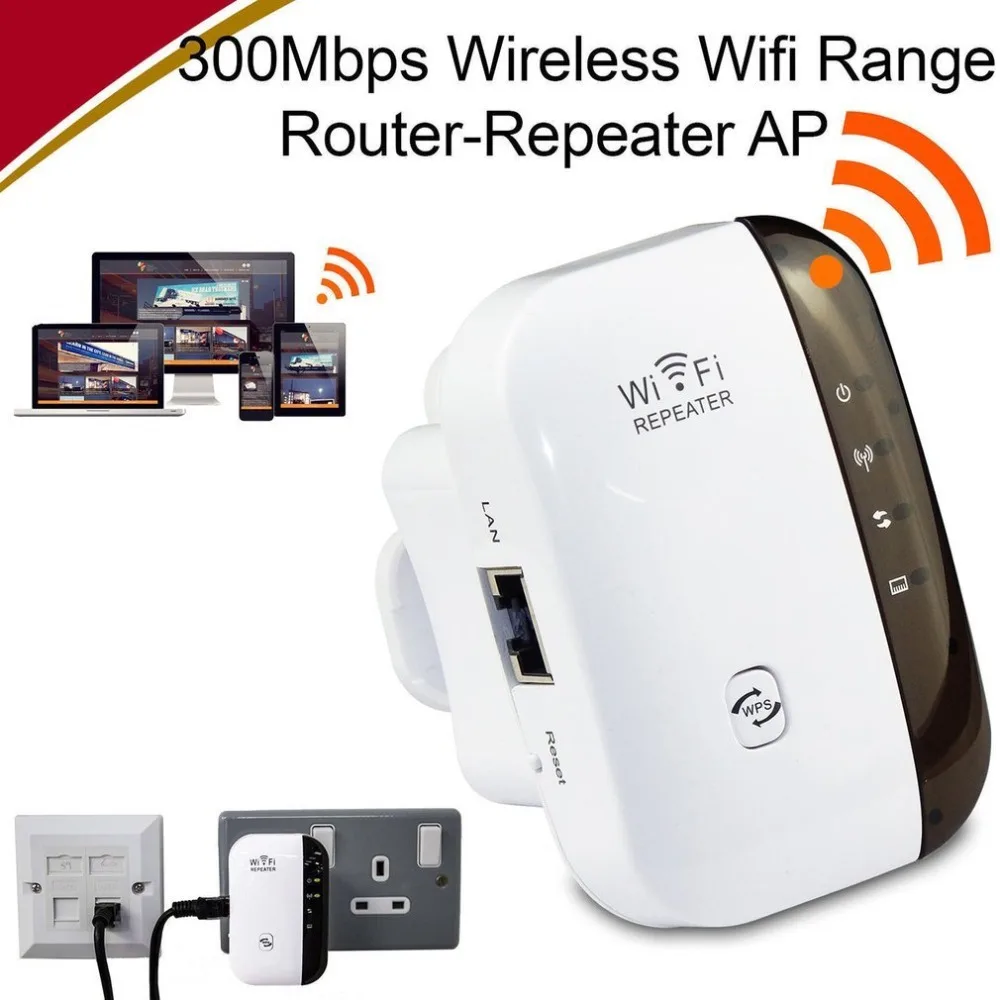 Wireless Network Repeater WiFi Signal Amplifier Home Router Extender 300m Transmit Enhanced Signal Amplifier