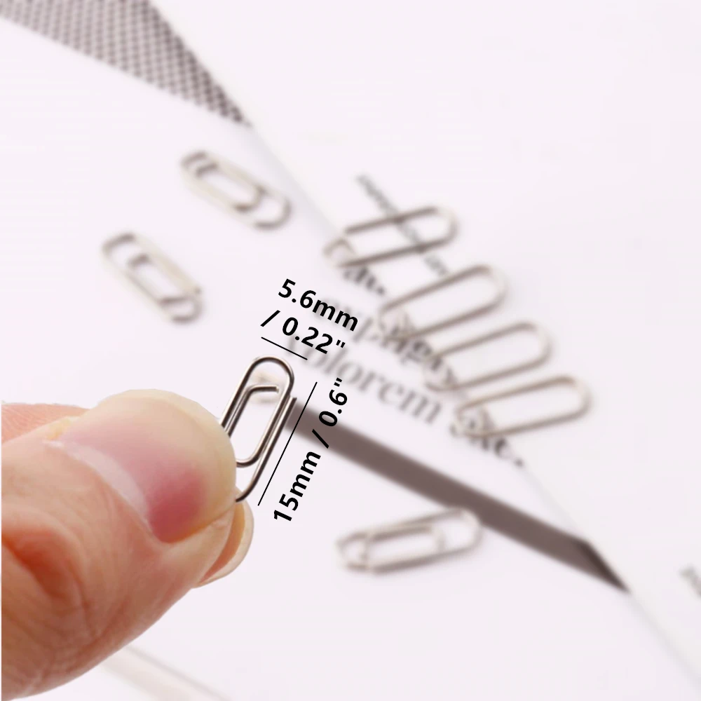 Oro Mini Carta Pinze 50Pcs Piccolo Metallo Graffetta 15 millimetri D'oro di Placcatura Finitura Segnalibri per la Scuola Ufficio di Cancelleria Forniture