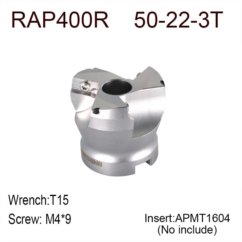 RAP400R 100-32-6T RAP 400R 63-22-4T RAP400R80-27-5T RAP400R50-22-3T Face Milling Cutter Head Cutting Edge 75 degree for APMT1604