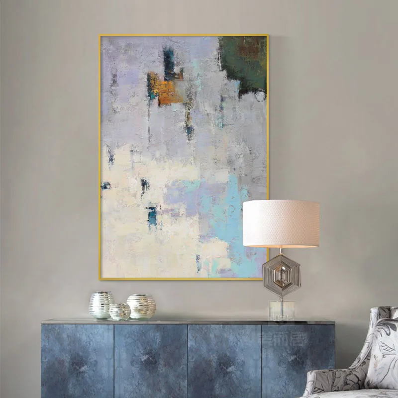 

Простая Современная декоративная живопись, ручная роспись, абстрактная масляная живопись, модель комнаты, значительная компания, живопись, Настенный декор