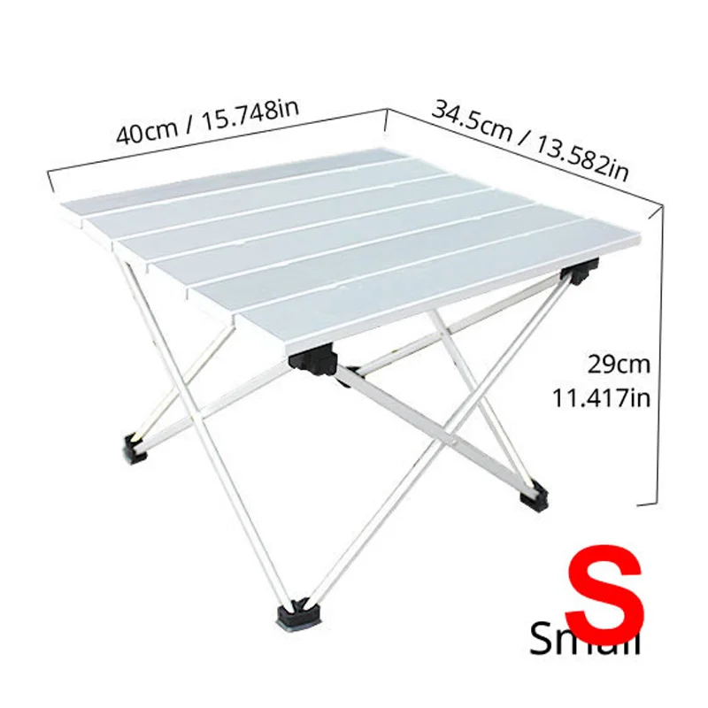 Ultralight Camping Aluminum Folding Table Compact with Carry Bag for Camping & Fishing