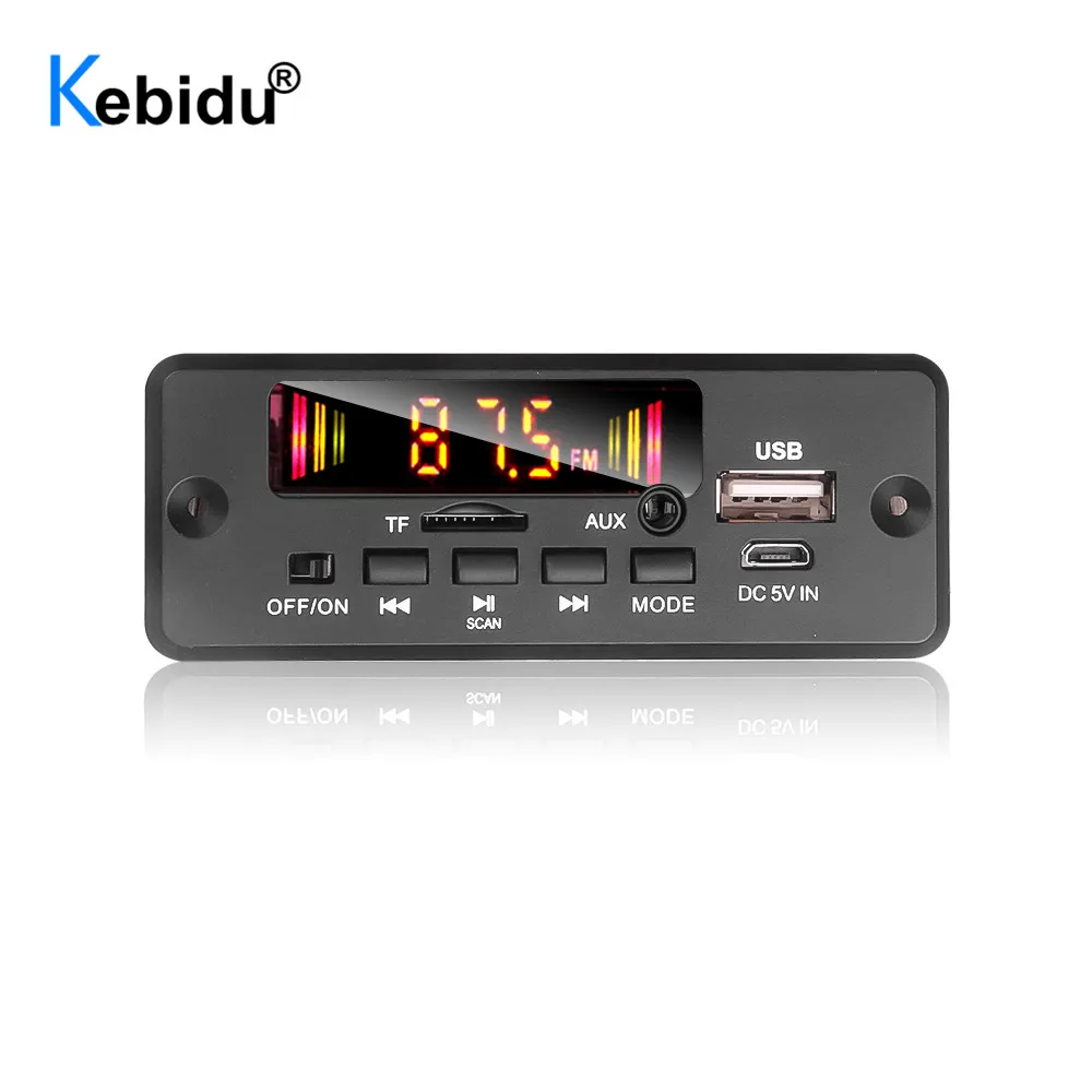 5V 12V 32V 6W Amplifier MP3 Decoder Board Handsfree Bluetooth V5.0 Car MP3 Player USB  Recording Module FM AUX Radio For Speaker