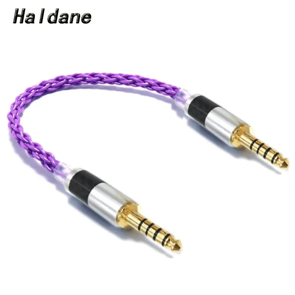 

Haldane HIFI 4.4mm Balanced Male to Male Single Crystal Coppe Silver Plated Audio Adapter Cable 4.4mm to 4.4mm Balanced Cable