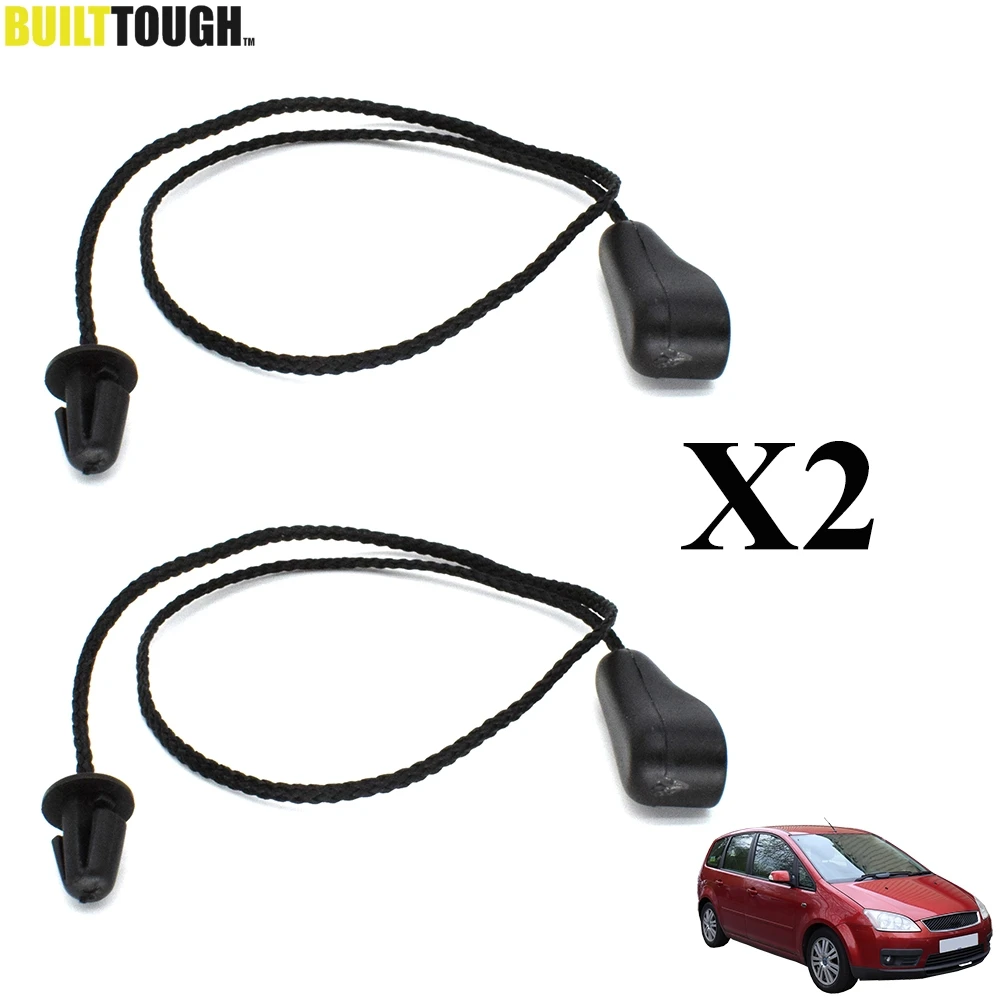 Pair Rear Trunk Shelf Parcel String Strap Cord For Ford C-MAX 2004 - 2010 Tonneau Tray Load Cover Lift Clips 2005 2006 2007 2008