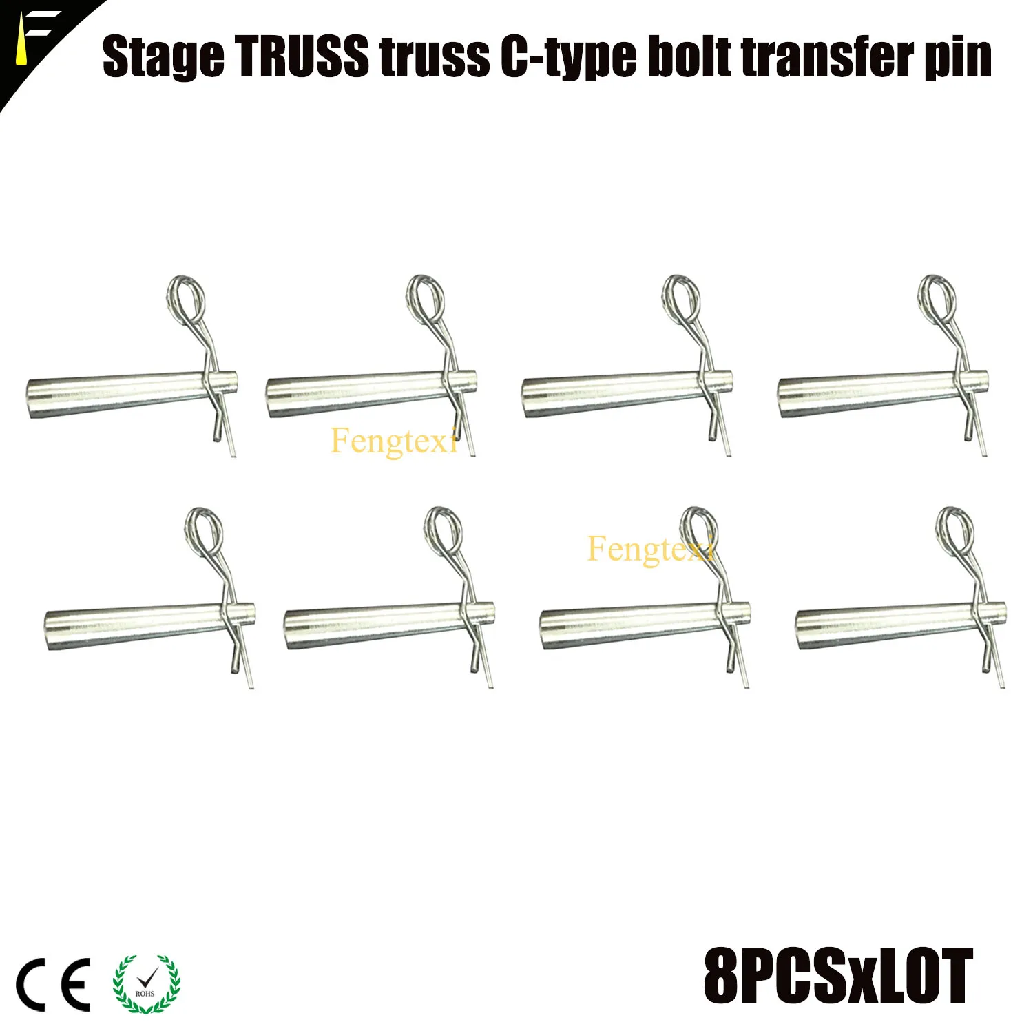 

8pcs Stage Truss Latch Bolt Pin Thumb Lock C type Buckle Light Machine Truss Frame Connector Parts Truss Sleeve Pin Accessories