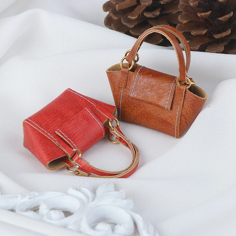 

1 Pc Fashion 1/6 1/12 Doll Accessories Doll Handbag Lady Leather Bag Purse Accessories Dollhouse Kids Toy