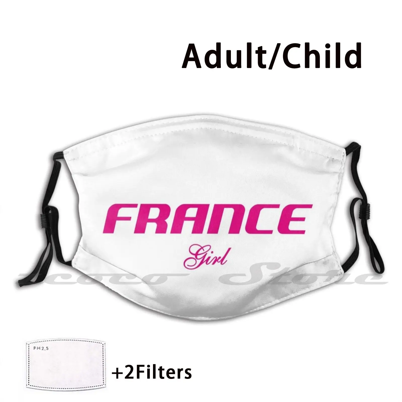 France Girl Washable Trending Customized Pm2.5 Filter Mask France French Soccer Soccer Girl Football Fan Team Girls Girls