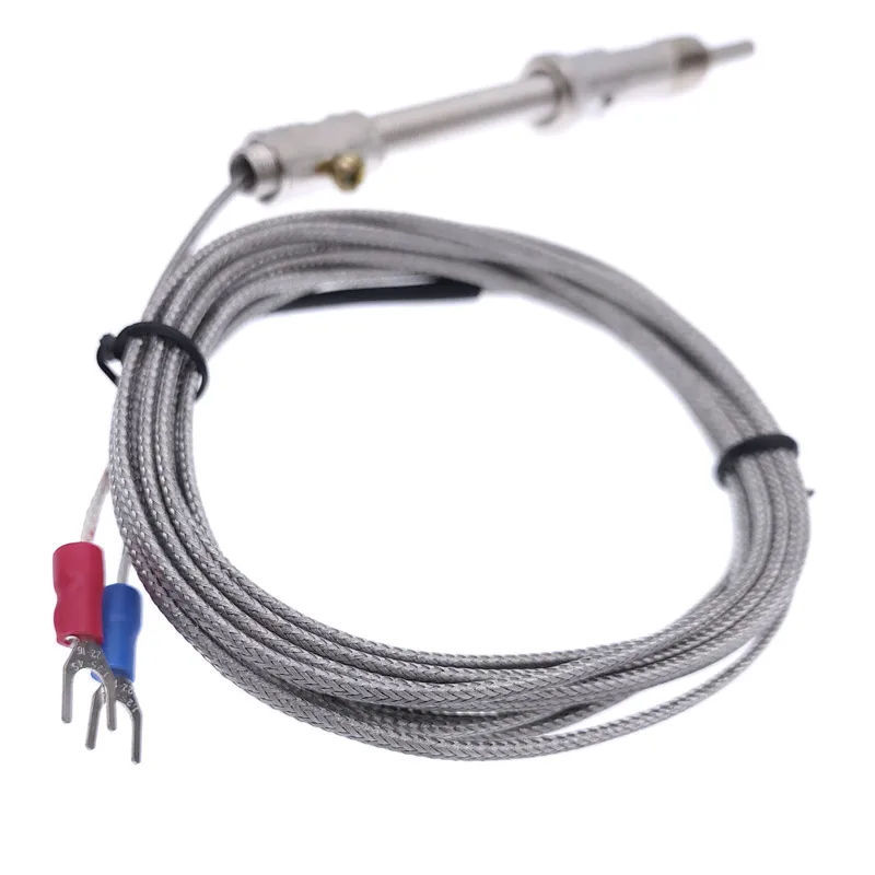 30mm K type thermocouple probe type thermocouple sensor  stainless steel thermocouple 1m 2m 3m 4m 5m cable 0-400℃ image 2