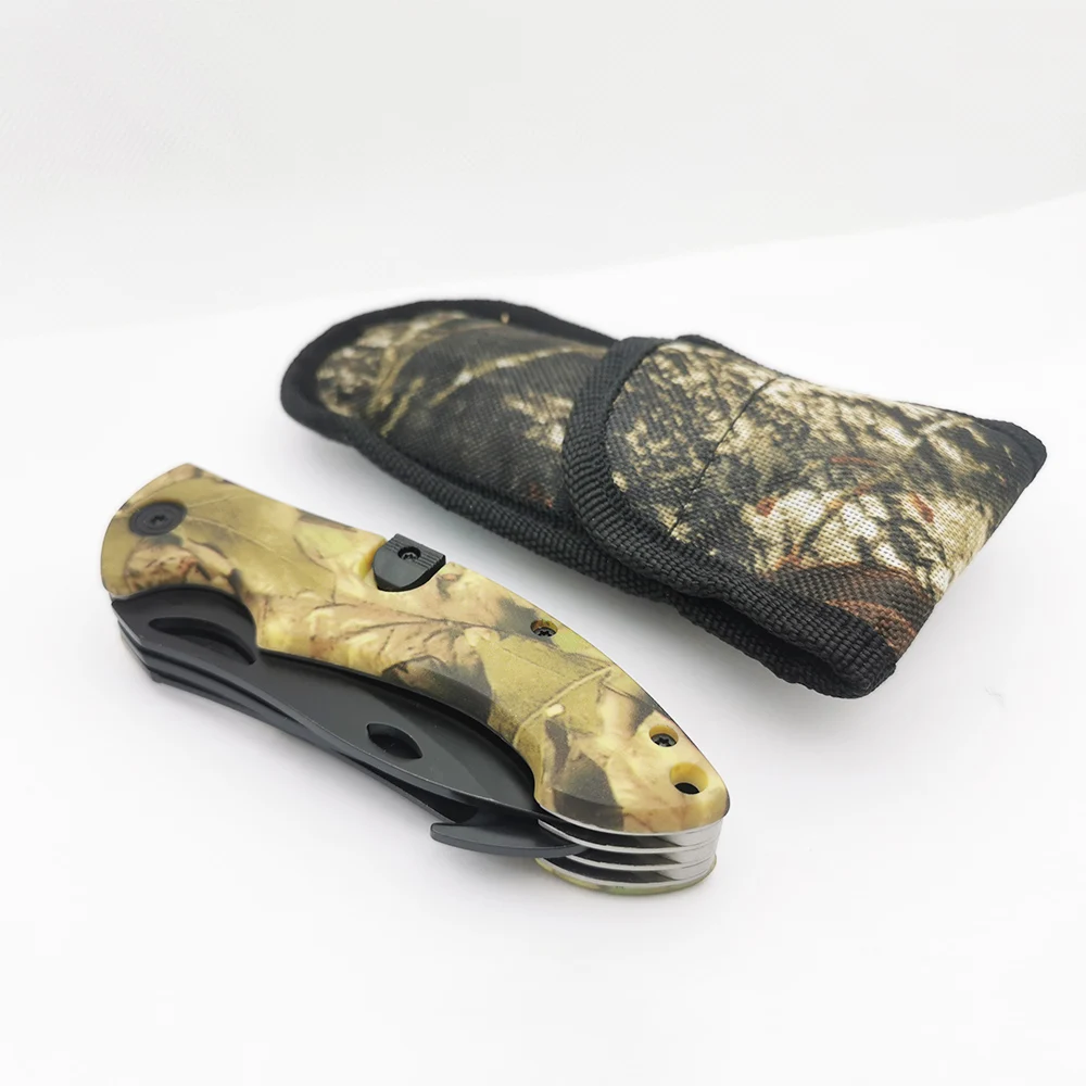 Outdoor multifunctional folding knife and hook and saw three in one sharp blade anti slip ABS handle camping survival EDC tool