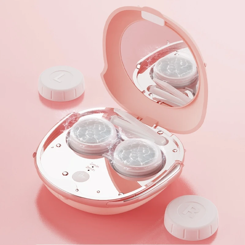 عدسات لاصقة آلة التنظيف بالموجات فوق الصوتية آلة التنظيف 12000RPM عالية التردد الاهتزاز توقيت قابلة للشحن الأنظف