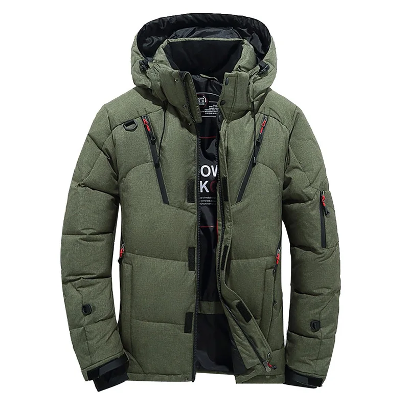 Chaqueta de plumón de pato blanco para hombre, Parka gruesa para nieve, abrigo cortavientos, abrigo de plumón de Tace y Shark, talla M-4XL, Invierno