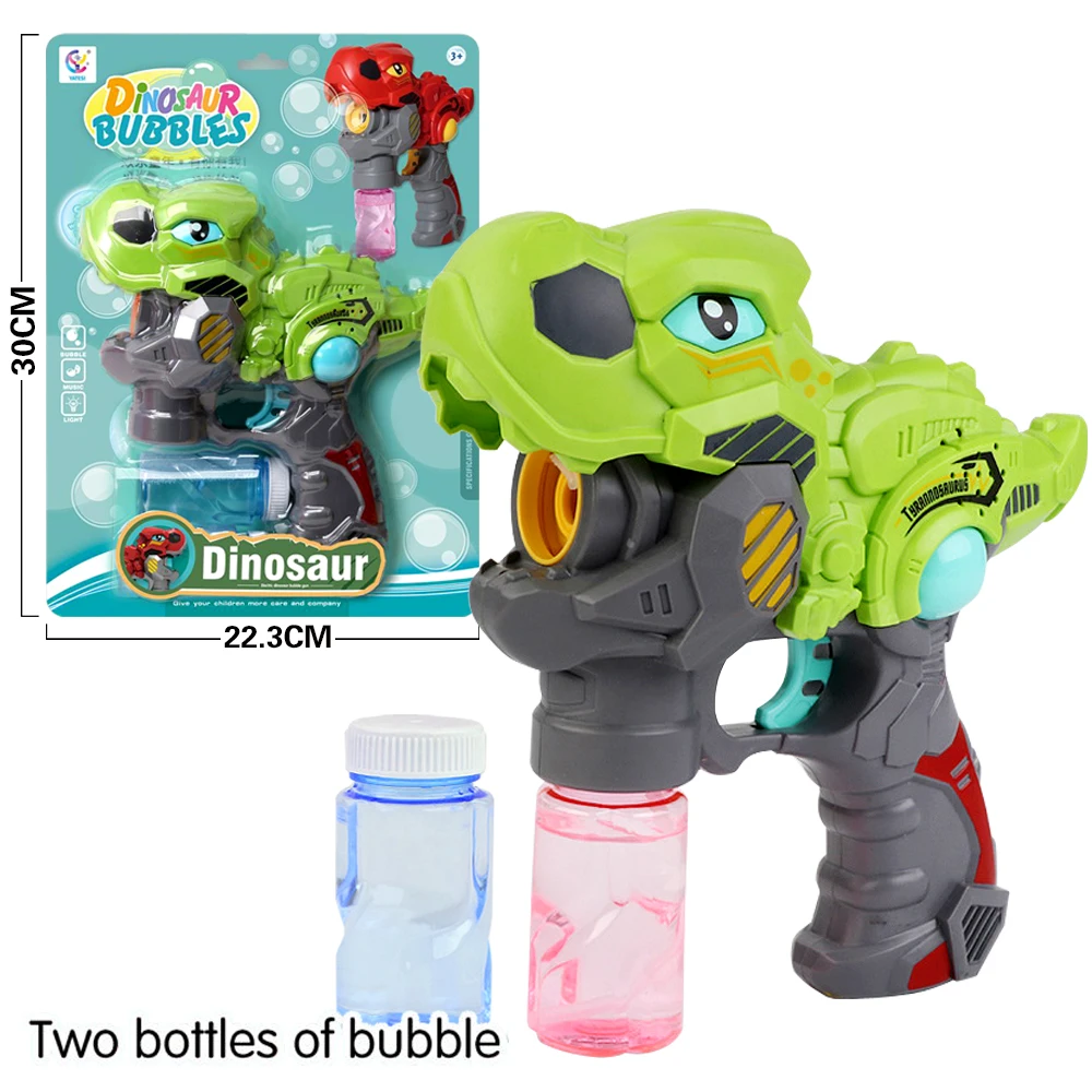 Dinosaur Bubble Machine Kids Toys Large Gatling Bubble Gun Plastic Toy Outdoor Automatic Bubbles Blower Machine Dropship