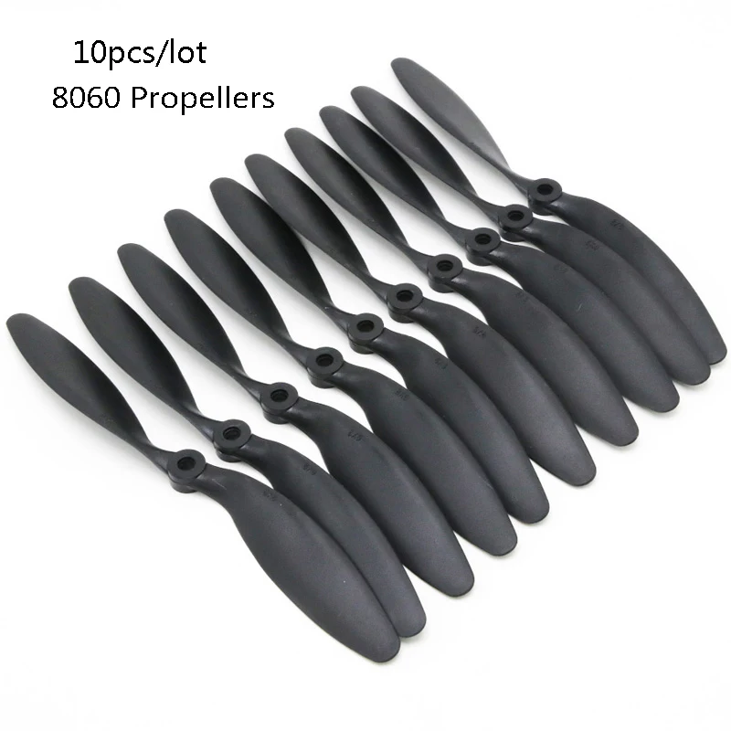 10pcs/lot 8060 Propellers Glass fiber & nylon Props for RC Airplane Quadcopter Perfect 8x6 RC Airplane Propellers Blades