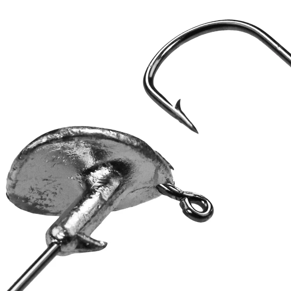 10 Stück/Set, 3,5 g, 5 g, 7 g, 10 g, 14 g, Jig-Köpfe, Angelhaken mit Gewicht, Angelhaken, der nicht im Gras hängen bleibt, für weiche Köder. – Detail 4