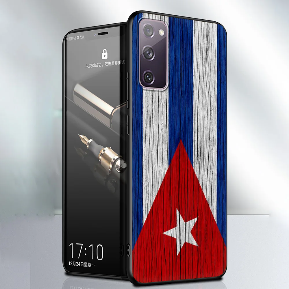 Cuba flag Art Phone Case For Samsung Galaxy S24 S23 S22 S21 Ultra S20 FE S10 S9 Plus S10E S8 10 Lite Shell Silicone Black Cover