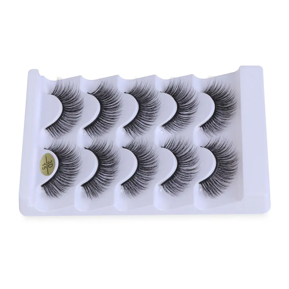 Oogmake-Up Tools Pluizige Meerlagen Piekerige Uitlopende Natuurlijke Lange Valse Wimpers Kriskras Oog Lash Extensie 3d Faux Nerts Haar